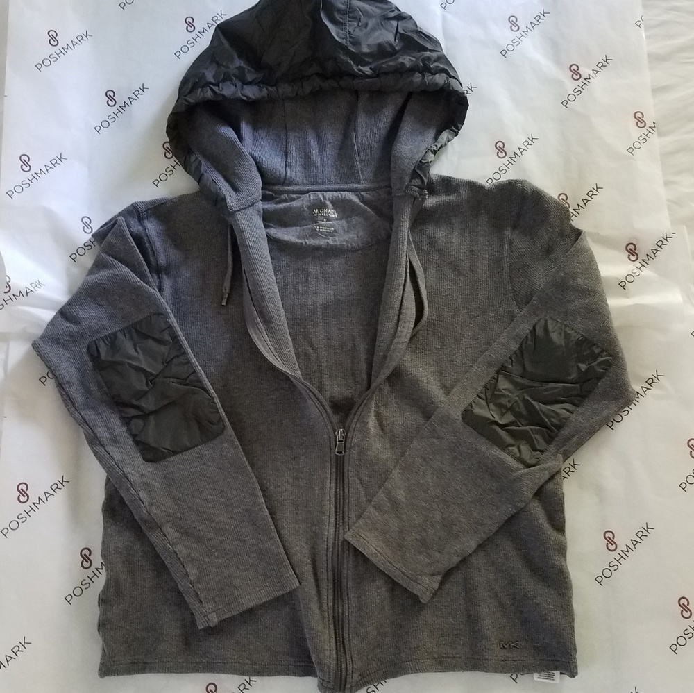 Michael Kors Gray Zip Front Jacket